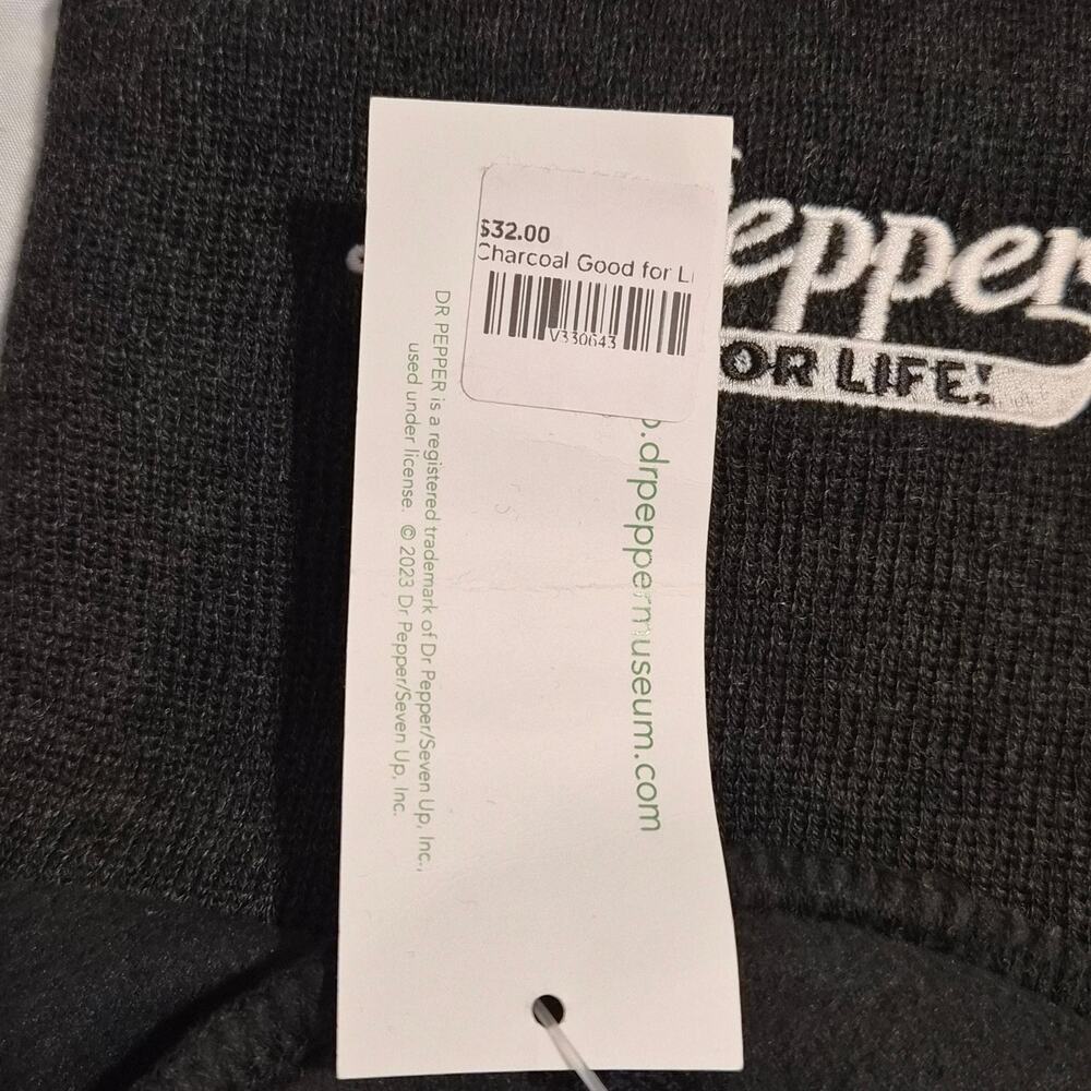 Dr Pepper Museum Waco Texas Charcoal Gray Good For Life Beanie NWT - Picture 5 of 7